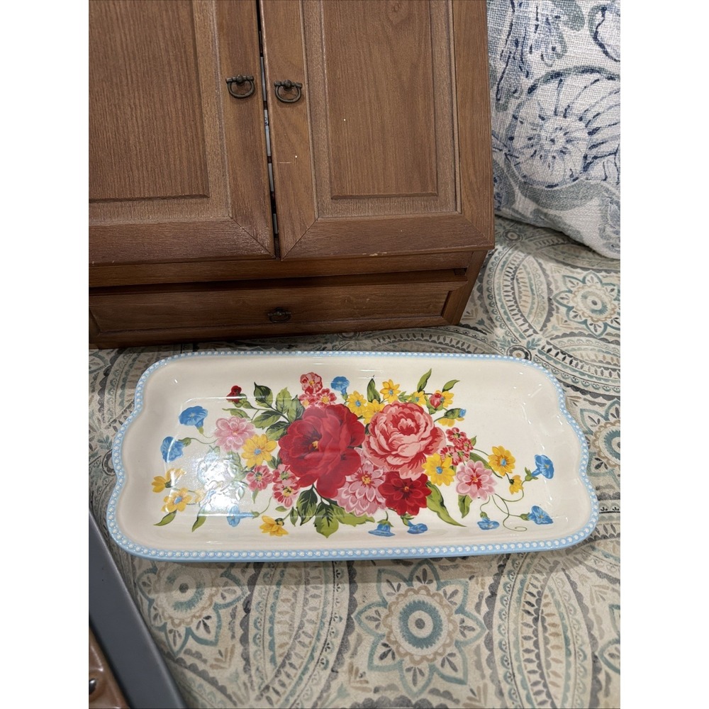The Pioneer Woman Sweet Rose Narrow Platter, 14-inch New